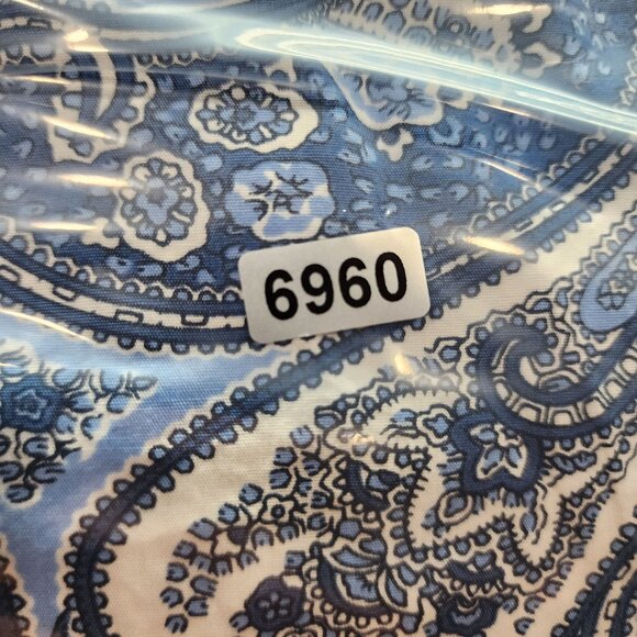 Mens Blue Cremieux Slim Fit Paisley Shirt Button Down 100% Cotton Size XL - Picture 8 of 8